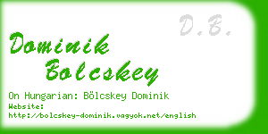 dominik bolcskey business card
